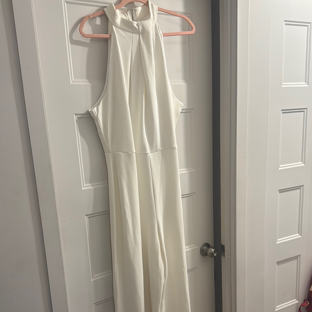 Fashion Nova White Halter Jumpsuit